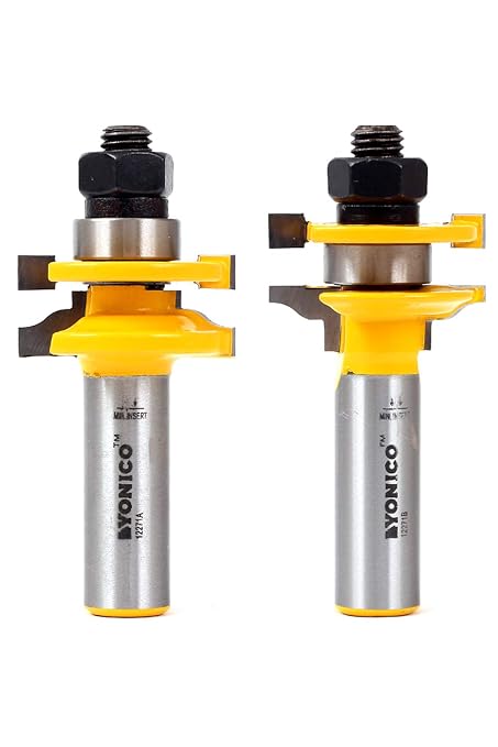 YONICO Router Bits Set Rail and Stile 2 Bit Junior Ogee 1/2-Inch Shank 12271 by Yonico