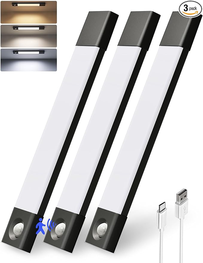 EZVALO Under Cabinet Lighting, Wireless Closet Lights, 50 LED Rechargeable by EZVALO