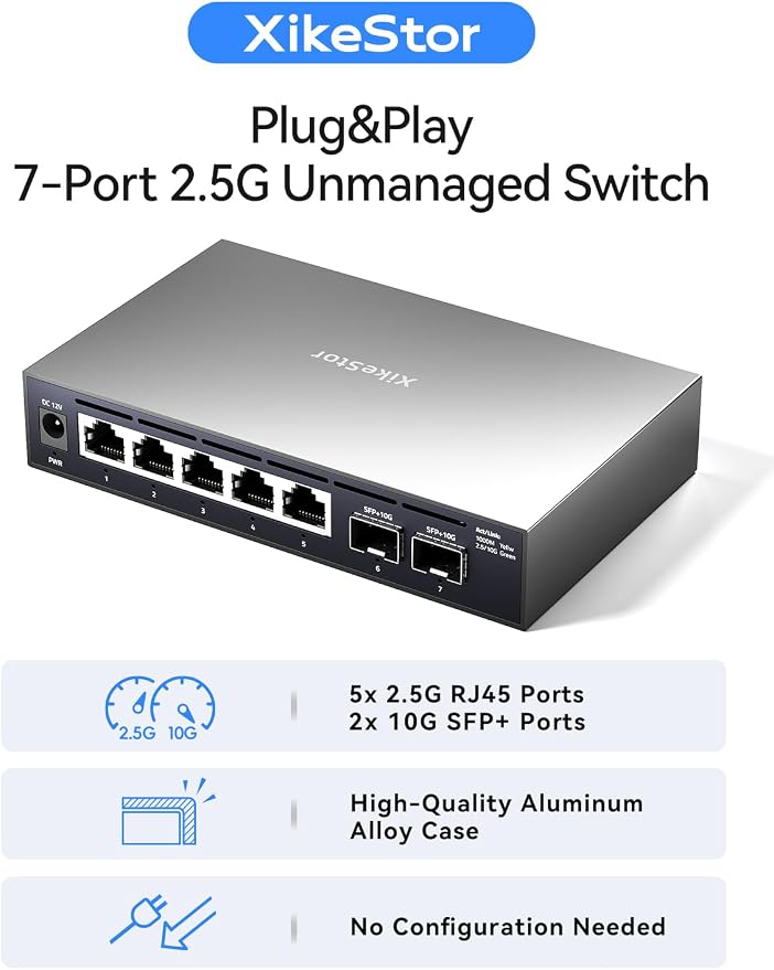 7 Port 2.5G Unmanaged Ethernet Switch - Image 2