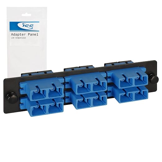 ICC SC-SC Fiber Optic Adapter Panel, LGX Compatible, 12 Fibers, Singlemode by ICC