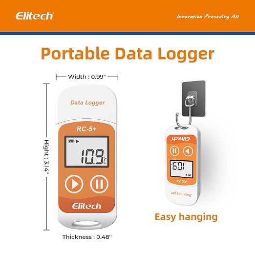 Elitech Default Fahrenheit RC-5+ Digital PDF USB Temperature Data Logger - Image 4