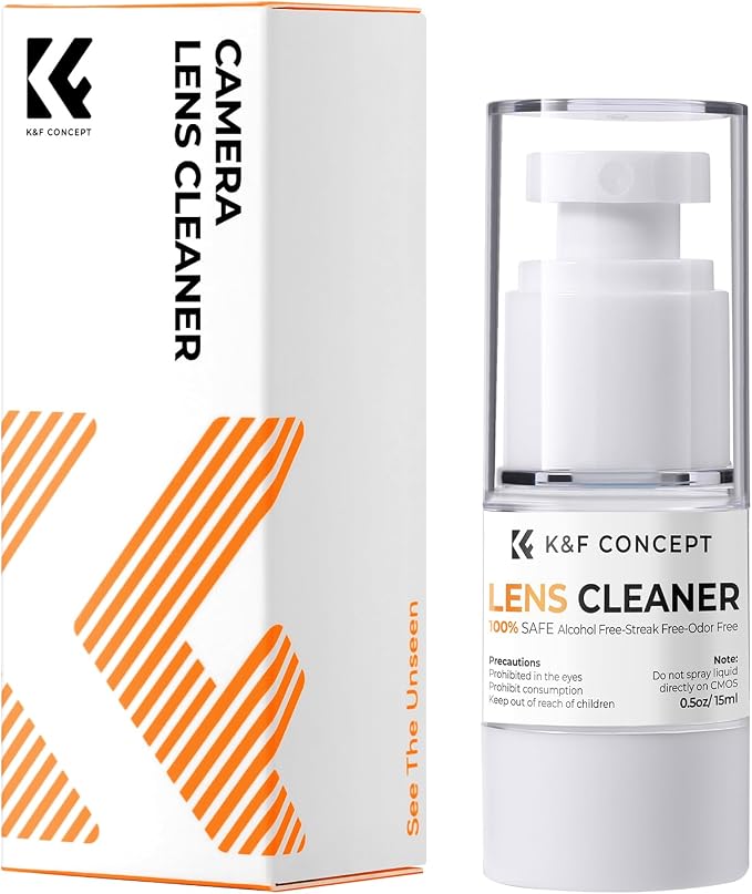 K&F CONCEPT Spray and Microfiber Lens Cleaner Care Kit, | Non-Flammable Camera by KFCONCEPT