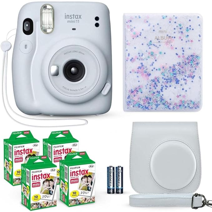 Fujifilm Instax Mini 11 Instant Camera Ice White + Fuji Film Value Pack + by FUJIFILM