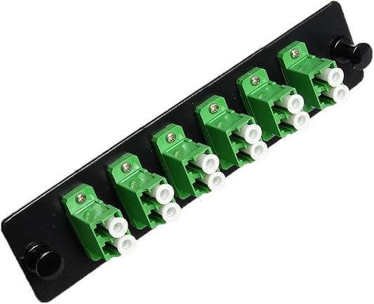 RiteAV LGX Footprint Fiber Optic Cable LC Adapter Patch Panel 6 Ports Loaded by RiteAV
