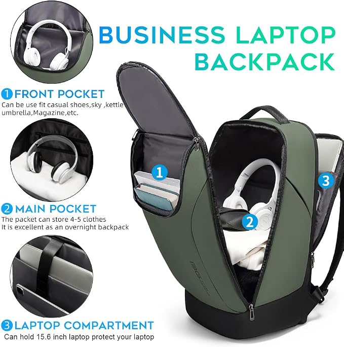 BANGE Business Commute Backpack Waterproof fit 15.6 Inch adopt in Commute - Image 3