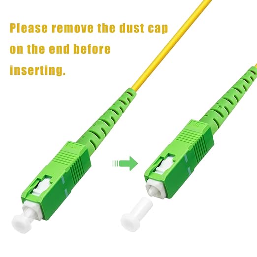 10Pack - 2m SC/APC to SC/APC Fiber Optic Internet Cable, Single Mode Patch Cable - Image 5