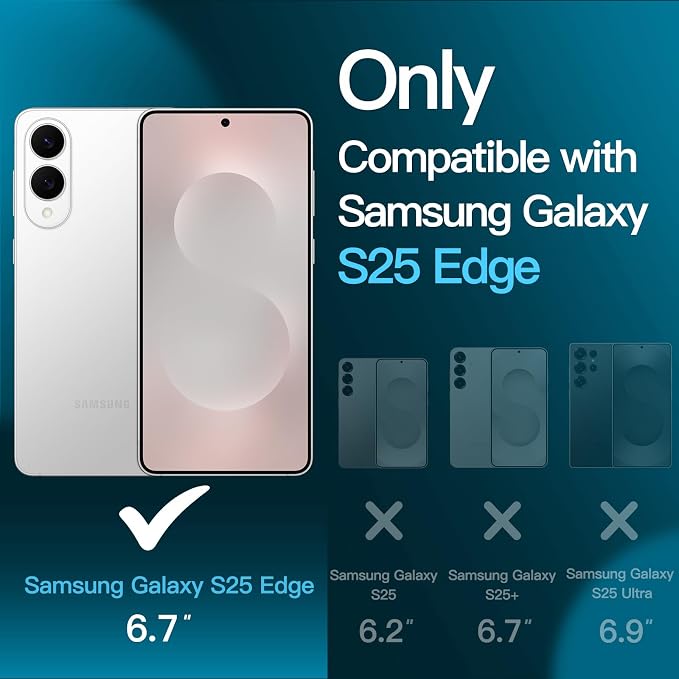 JETech Screen Protector for Samsung Galaxy S25 Edge - Image 3
