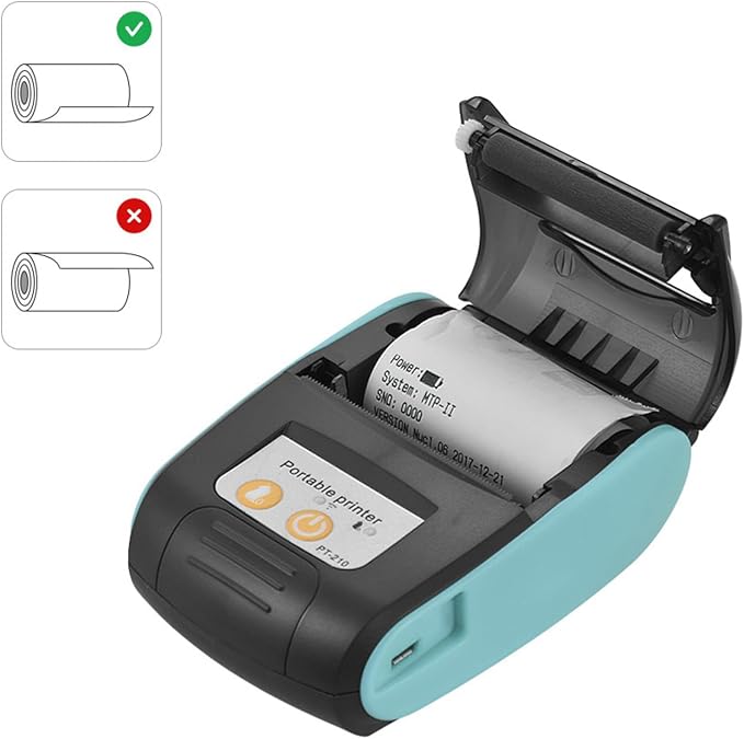 Thermal Receipt Printer, PT-210 58mm Portable Thermal Printer Handheld Ticket - Image 5
