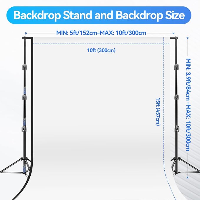 EMART 10x10ft Photography Backdrop Kit - Image 2
