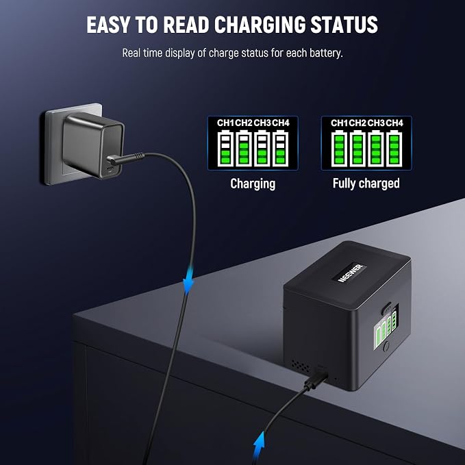 NEEWER 2 in 1 Four Channel USB Battery Charger - Image 7