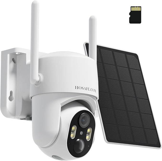 HOSAFE.COM Wireless Security Camera Outdoor, Free Cloud Storage, 360° PTZ by HOSAFE