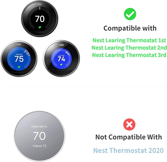 Compatible with Google Thermostat 1st/2nd/3rd Wall Plate Cover - Image 2