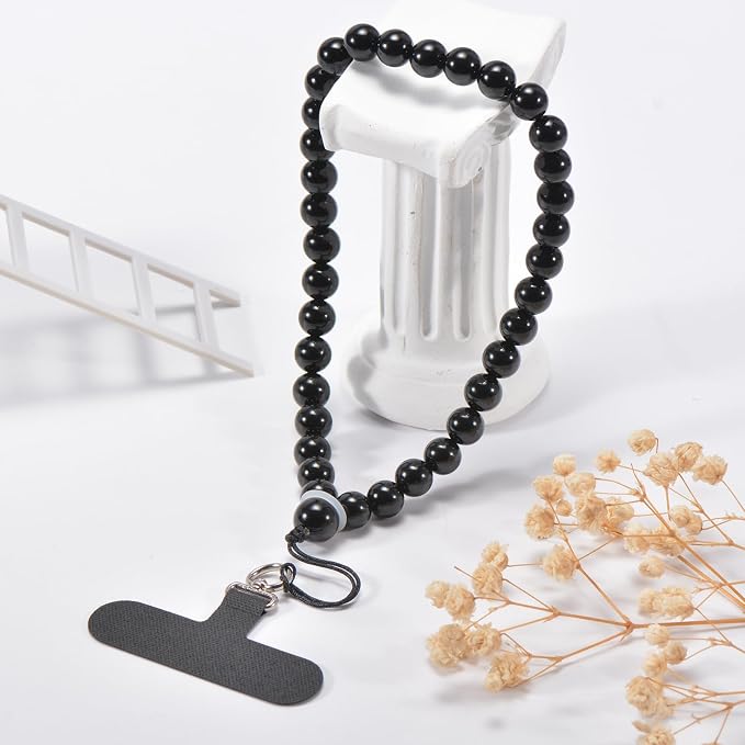 Agate Beaded Phone Wrist Strap for Women Men Stone Beads Charm Handmade - Image 4