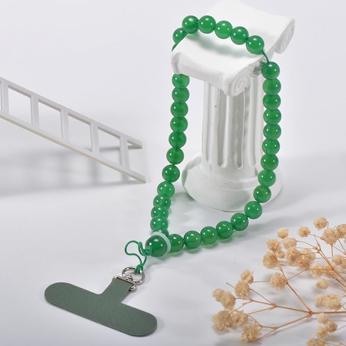 Agate Beaded Phone Wrist Strap for Women Men Stone Beads Charm Handmade - Image 4