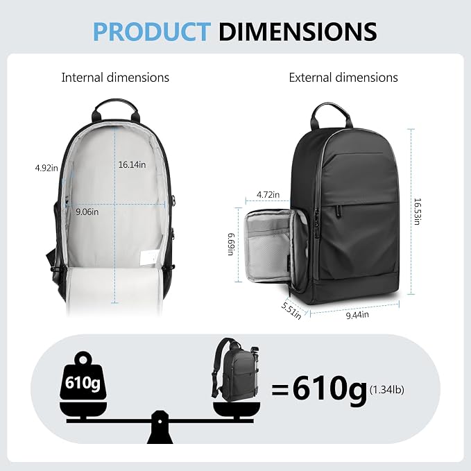 TAAOKA Camera Sling Bag, DSLR/SLR/Mirrorless Camera Backpack Shockproof - Image 4