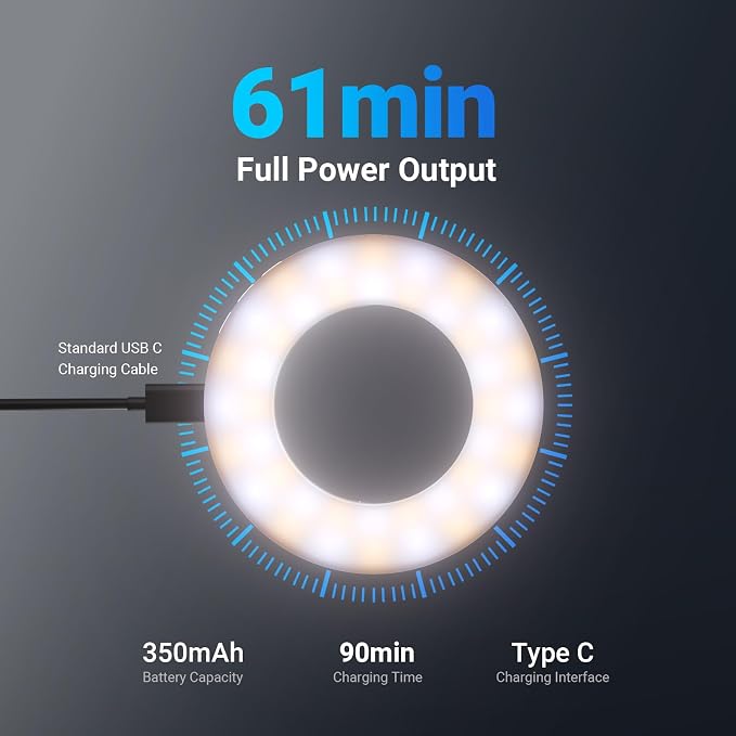 NEEWER Entry Level Version 3.74" Phone Selfie Ring Light Compatible - Image 5