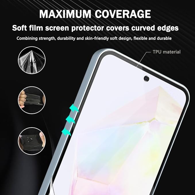 3 Pack for Samsung Galaxy A35/A36/A55/A56/S24 FE/S25 FE Screen Protector - Image 4