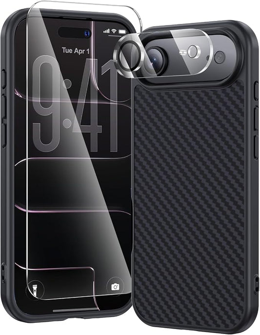 toushion 3 in 1 for iPhone Air Case Carbon Fiber Black&Grey, Fits MagSafe by Unknown