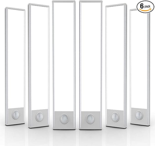 6 Pack Under Cabinet Lighting Wireless, 40 LED Rechargeable Battery Motion by BuyNow