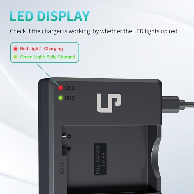 LP LP-E8 Battery Charger Pack, Compatible - Image 4
