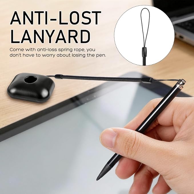 HOMSFOU 3pcs Touch Pen with Spring Rope Resistive Touch Screen Painting Pen - Image 5
