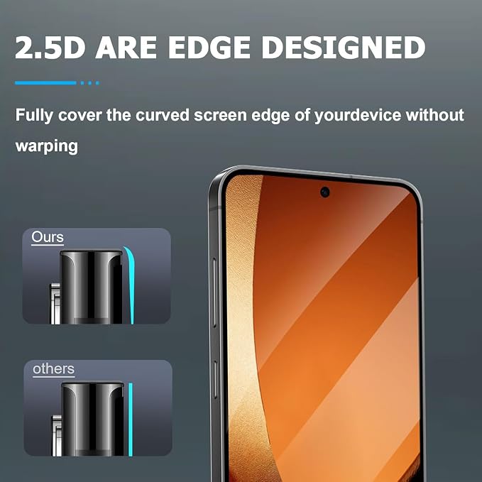 Geviaho Galaxy S22 Privacy Screen Protector Tempered Glass, 9H Hardness 2D - Image 6