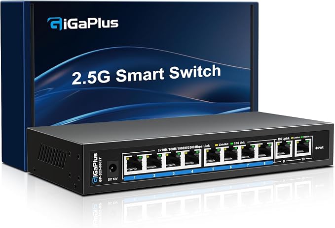 10 Ports 10Gb Unmanaged Ethernet Switch by GiGaPlus