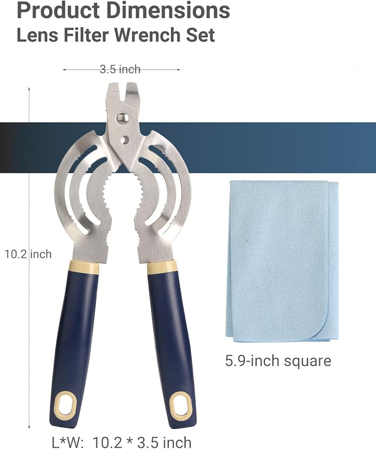 Stainless Steel Camera Lens Filter Wrench, Durable Filter Removal Tool - Image 4