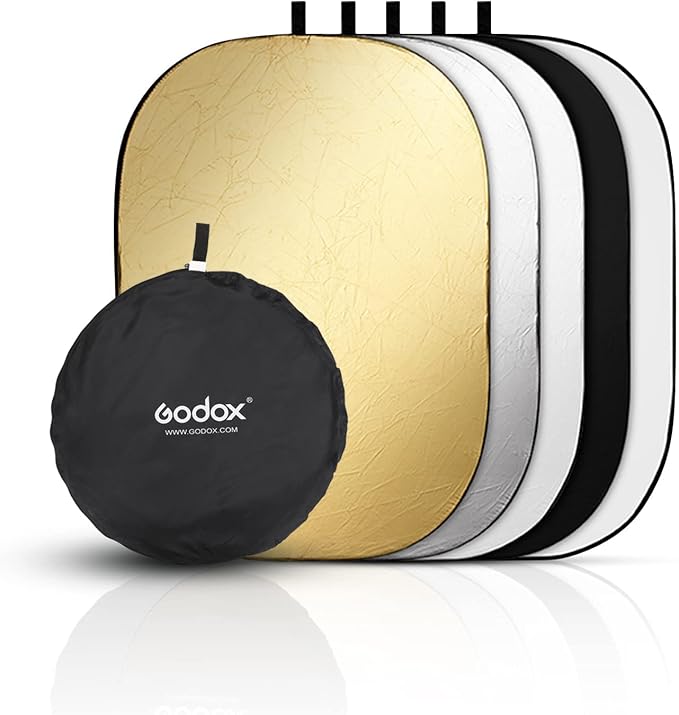Godox 24″x36″/60x90cm Collapsible Photography Light Reflector, 5-in-1 Oval by GODOX