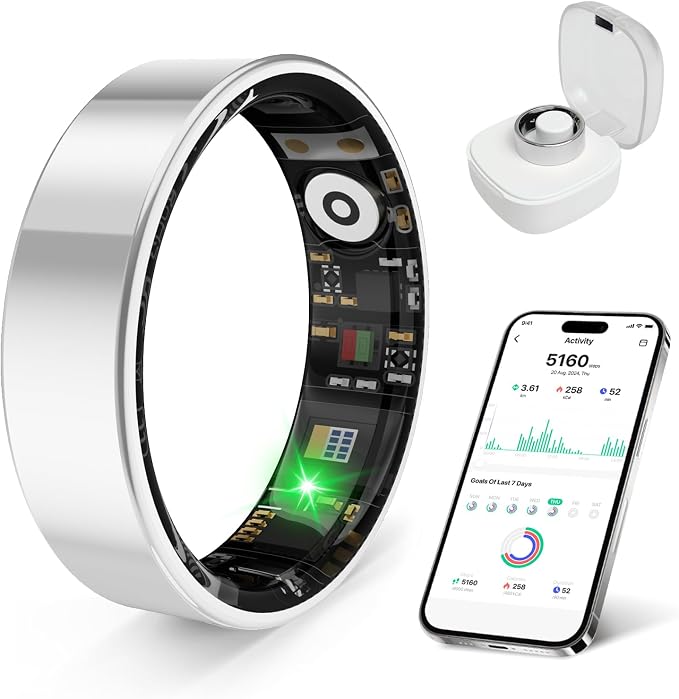 2026 Smart Ring Health Tracker for Men Women, Sleep Stress Exercise Health by Unknown