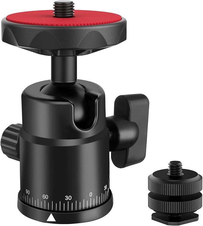 Universal 1/4" Swivel Mini Ball Head Screw Tripod Mount by EszkozTA