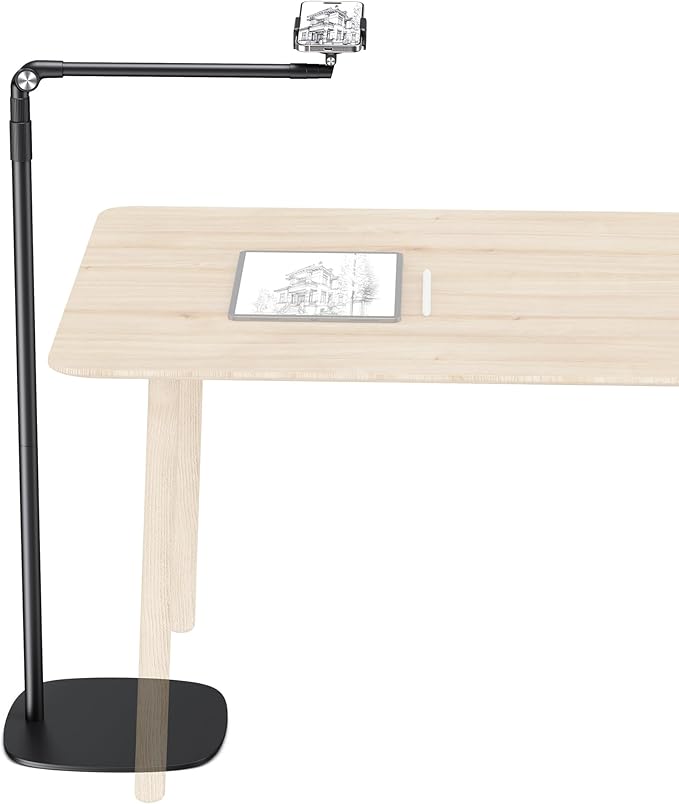 elitehood Floor Phone Stand Overhead Video Recording, 360 Degrees Swivel Tilt by Builtyourelitelive