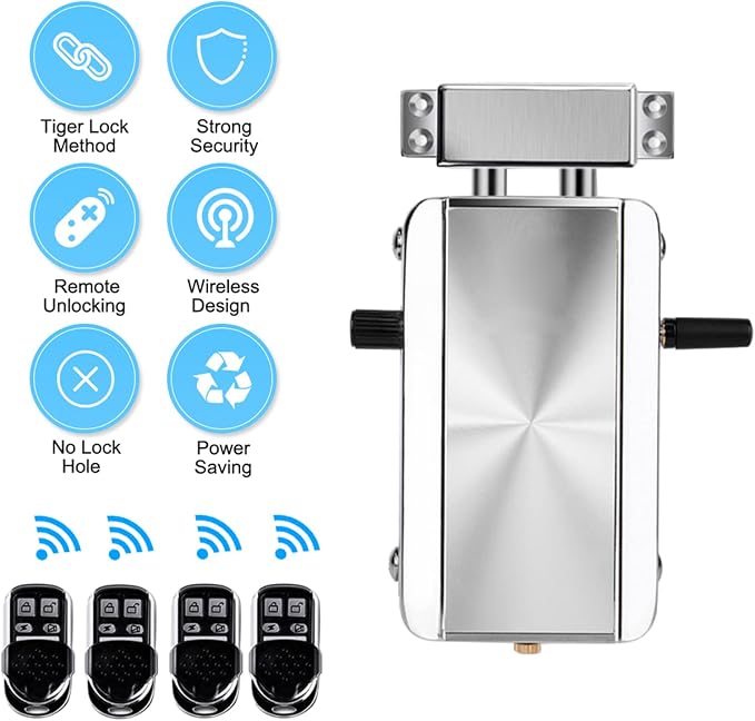 Geevorks Remote Control Electronic Intelligent Door Lock, Smart Wireless - Image 2