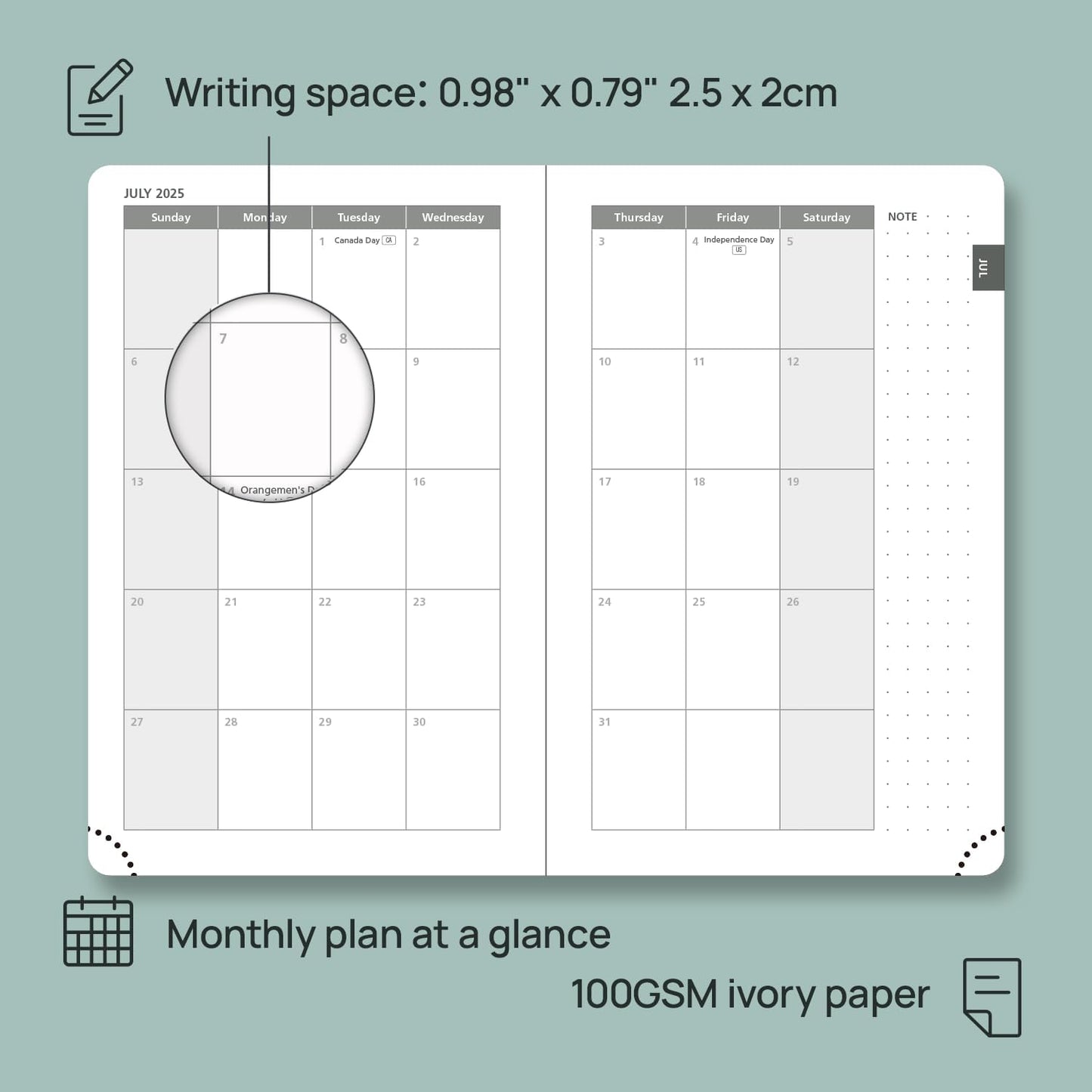 POPRUN Pocket Planner 2025-2026 (Purse Size 4'' x 6.25'') Academic Small Calendar (July 2025 - June 2026) with Hourly Time Slots, 100GSM Thick Papers, Leather Soft Cover - Pink
