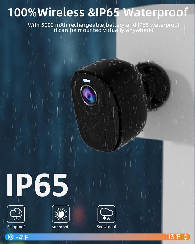 ELECCTV 5G/2.4G WiFi Security Cameras Wireless Outdoor, 2K 5G Security Camera - Image 4