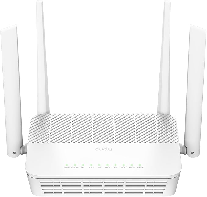 Cudy WR3000S AX3000 Dual Band WiFi 6 Mesh Router, 5 Gigabit Ethernet RJ45 Ports by Cudy