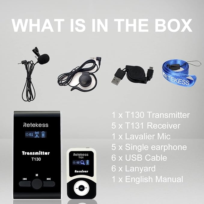 Retekess T130 Church Translation Device, Tour Guide System Rechargeable - Image 6