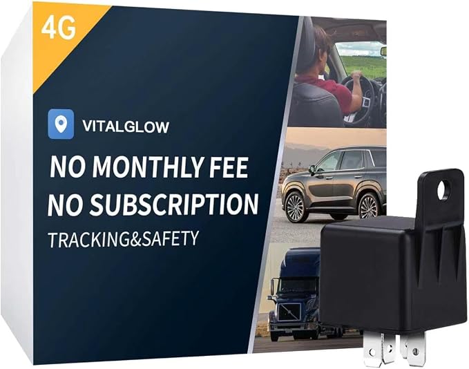 GPS Tracker for Vehicles with Kill Switch, No Monthly Fee, No Subscription by VITALGLOW