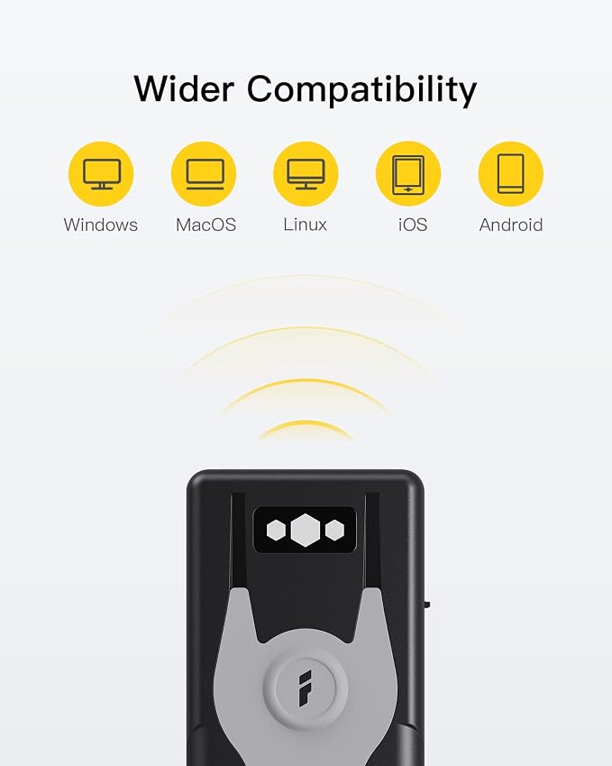 Inateck Bluetooth Scanner 1D Barcode Scanner 2.4Ghz USB Adapter, Screen Scanning - Image 3
