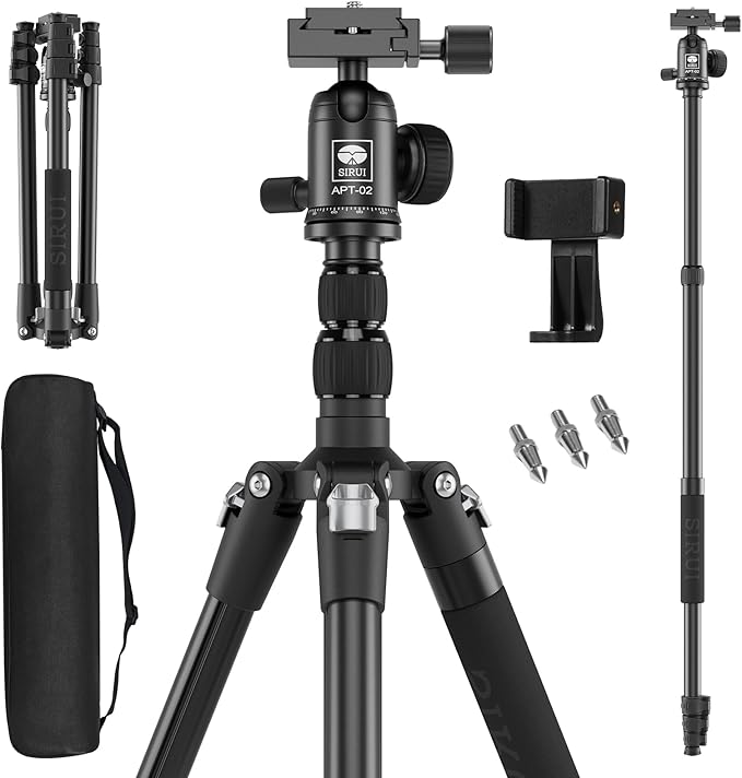 SIRUI Camera Tripod & Monopod Stand, 78.7" Tall Aluminum Detachable Tripod by SIRUI
