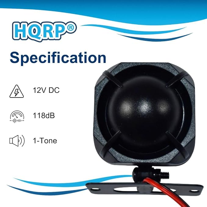 HQRP Electronic Alarm Siren 20W DC12V Universal Replacement Security Alarm Siren - Image 2