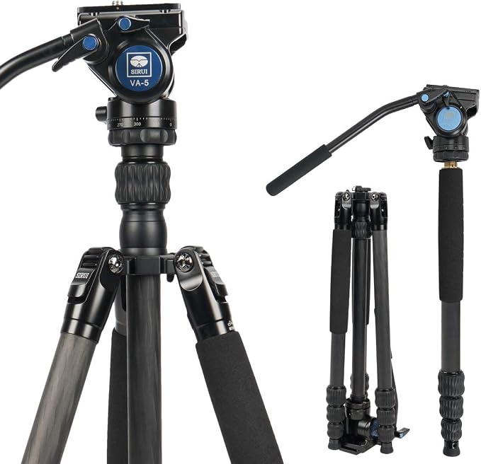 Sirui 2-in-1 Traveler Series Carbon Fiber Video Tripod by SIRUI