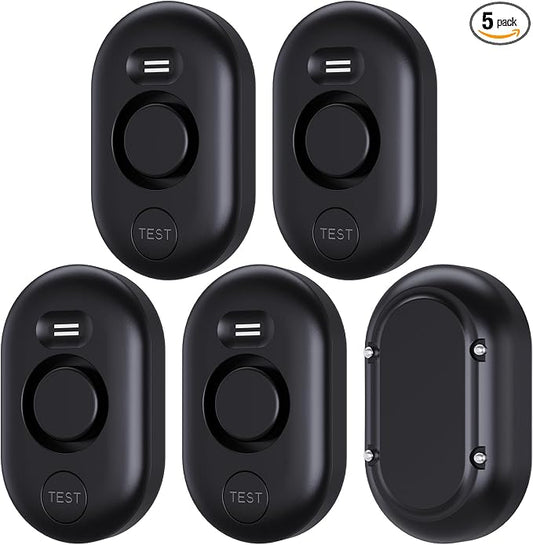 5 Pack Water Leak Detectors for Home, 100dB Water Sensor Alarm Black | Leakage by METAK