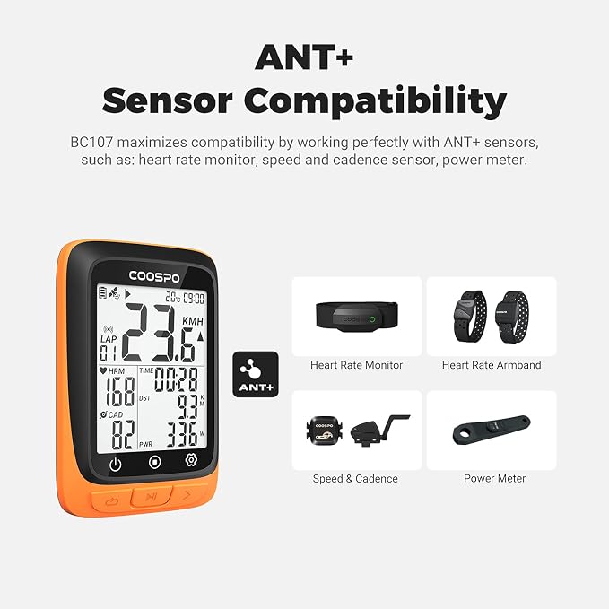 COOSPO Bike Computer Wireless GPS, Cycling Computer GPS Bike Tracker - Image 4