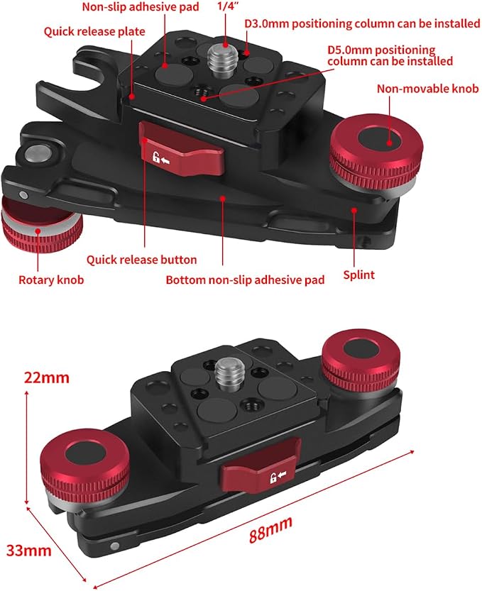 Backpack Camera Clip with Plate Quick Release Capture Clamp System Backpack - Image 5