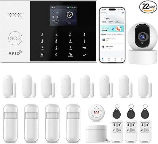Home Security Systems, 22Piece WiFi+GSM/4G by PGST
