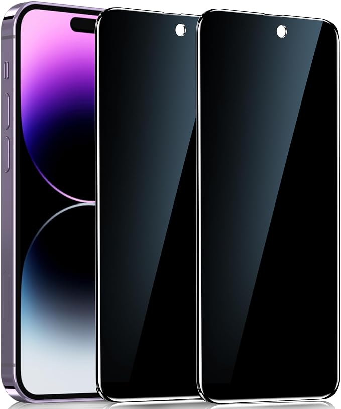 YMHML 2 Pack for iPhone 14 Pro Max Privacy Screen Protector, Upgrade Anti Spy by YMHML