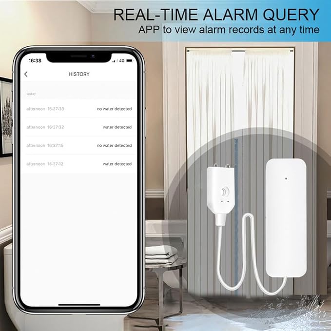 Tuya ZigBee Water Level Sensor Leakage Alarm Flood Leak Detector Smart Home - Image 3