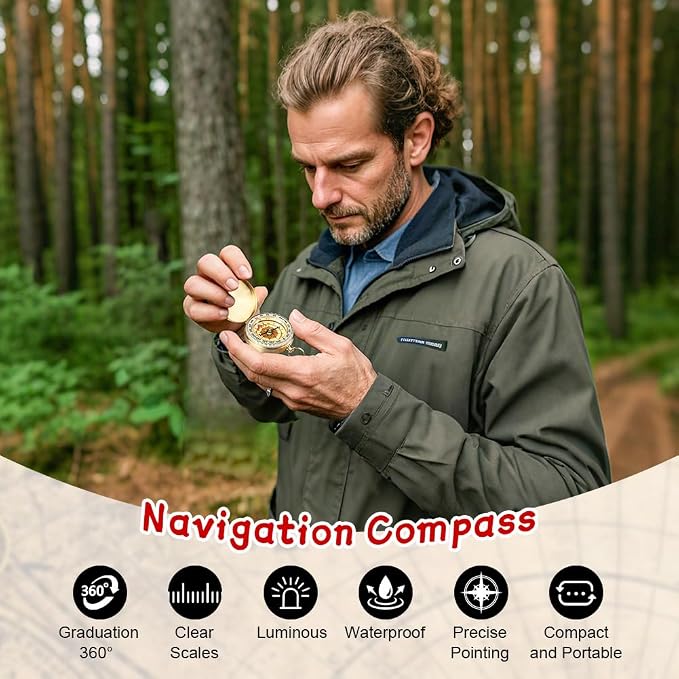 Flintronic Navigation Compass, Hiking Compass - Image 5