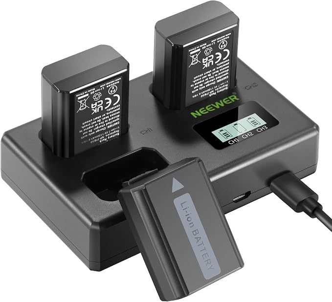 NEEWER Replacement Battery and Charger Set by Neewer